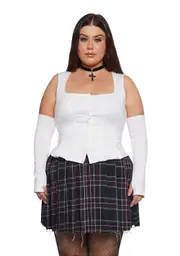 [Current Mood] Plus Nature Retreat Vest Top & Gloves Set - White