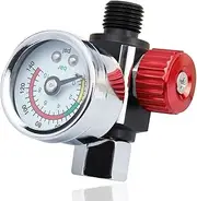 Yakamoz 1/4 Inch Air Pressure Regulator Kit, Professional Paint Spray Gun Adjusting Pressure Regulator Gauge for Pneumatic Tool