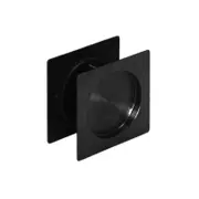 Zanda 65x65mm Matt Black Square Cavity Sliding Passage Set