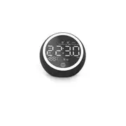 X10 Night Light Bluetooth5.0 Speaker Alarm Clock Radio Desktop Clock USB Phone Charger FM Radio BLACK COLOR
