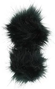 Baluue 2pcs Faux Fur Pom Pom Balls Fluffy DIY Adornments for Hats and Keychains Soft Artificial Furry Balls Versatile Crafting Accessories
