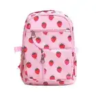 Girl Strawberry Canvas Backpack Student Zipper Schoolbag Sweet Lolita Travel Bag