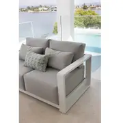 Whitehaven 3+2+1 Seater Outdoor Aluminium Lounge Set with Santorini Coffee Table - Outdoor Aluminium Lounges