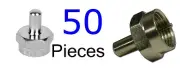 50 Pieces F Type 75 Ohm Male Terminator Coax Coaxial End Caps TV RF Port Install