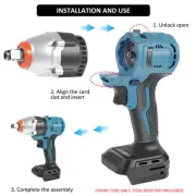 Impact Wrench 2800r/min 300NM High-Torque Electric Impact Drill 1/4" 1/2" xiXkU