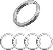 [Outus] 5 Pack Titanium Key Rings Split Rings, 25 mm Split Keyrings for Home Car Keys Attachment 1 Inch
