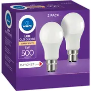 Olsent Led Gls Bc 6W 500Lm Ww 2 pack