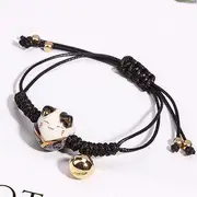 Lucky Cat Bracelet Black - One Size