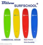 Billow Surf School 7' Soft Surfboard 7ft Soft Board with Leash & Fins Foam Board