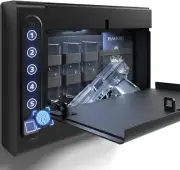 88.9mm (H) Xdeer Wall Gun Safe, Biometric Gun Safes for Pistols, Quick-Access Ha