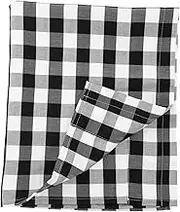 Luxshiny Unique Checkered Kitchen Valance 2 Piece Buffalo Plaid Set Easy Install Window Decor