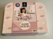 Member's Mark Tin Tea Set - Unicorn Tea Set , 3+ years, 18 Pieces