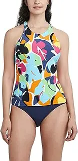 [NAUTICA] Women's Standard Crossback High Neck Tankini Swimsuit Top with Double Straps
