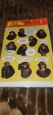 American Greetings Scented Zippy The Chimp Valbuena Chimps Stickers Sealed Pack