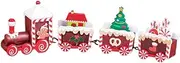 Christmas Train Christmas Table Decoration Under Christmas Tree Decorations Kids Suit Xmas Decorative Supplies Ornament Xmas Party Desktop Decors Cartoon Child Wooden Decorate