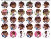 30 Precut 1" Doc McStuffins Bottle cap Images Set 1