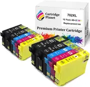 10 Pack (4BK,2C,2M,2Y) Compatible Ink for Epson 702XL for Epson Workforce Pro WF-3720 Workforce Pro WF-3725 Workforce Pro WF-3730