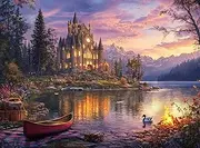 Yunlus Jigsaw Puzzles for Adults 1000 Pieces Twilight Castle Impossible Hard Difficult Challenging Puzzles for Adults Teens 1000pc Reflections Lake Jigsaw Puzzle 1000 Pieces 28 x 20 inch