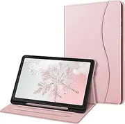 [FINTIE] Case for Samsung Galaxy Tab S6 Lite 10.4 Inch 2024/2022/2020 Tablet with S Pen Holder, Multi-Angle Viewing Soft TPU Back Cover Accessories with Pocket Auto Wake/Sleep, Rose Gold