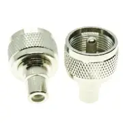 2pcs Adapter UHF PL259 male plug to RCA TV female jack RF Coaxial connector New