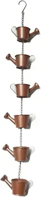 Rain Chains,Kettle Wind Chimes,Rainwater Catcher,Flower Pot Rain Chain,Garden...