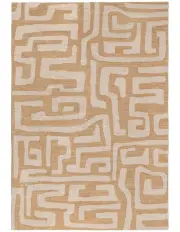 [LOOPSIE] Sahab Aztec Washable Rug in Brown/Beige