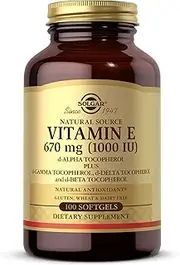 Solgar - Vitamin E 1000 IU Mixed Softgels (1000 IU d-Alpha Tocopherols & Mixed Tocopherols) 100 Count