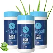 Unscented CPAP Mask Wipes – 110 Count (3-Pack) – 100% Soft Cotton – Lint & Alcohol Free – Skin-Safe Formula with Aloe Vera – Easy-to-Open Canister – For Cleaning CPAP Masks, Tubes, and Devices
