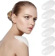 NOLITOY Silicone Shoulder Pads: 6pcs Anti-Slip Invisible Shoulder Push-up Pads Transparent Detachable Support for Womens Ladies Clothing