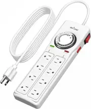 BN-LINK 8 Outlet Surge Protector with Mechanical Timer (4 Outlets Timed, 4 Outle