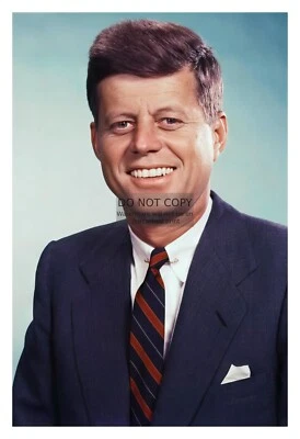 PRESIDENT JOHN F. KENNEDY OF THE USA SMILING PORTRAIT 4X6 PHOTO