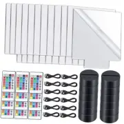 12 Pieces LED Light Base with Clear Acrylic Sheet 3D Night LED Lamp Display