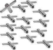 WADY 15pcs Drum Wrench Sport Accessories Drum Tuning Tool Tuning Key Tuner Motion Key Drum Skin Tuning Keys Drum Set Adjustment Wrench Drum Regulator Silver Adjust Jazz Drum (Silver)