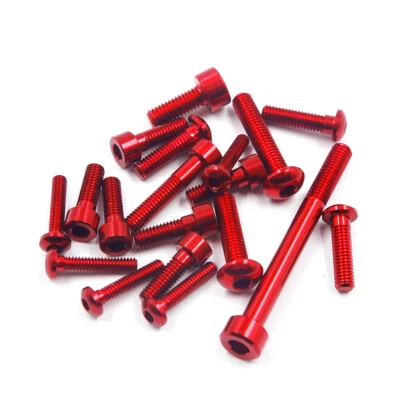 NEW Yeah Racing YA-0733RD Aluminum Screws Set Red for SANWA M17 Transmitter