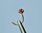 2.02mm 14k YELLOW GOLD RED DIAMOND NOSE SCREW, w/CERTIFICATE OF AUTHENTICITY