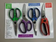 Cuisinart, 4 Pc Classic SS Ultra-Sharp Kitchen Non-Slip Utility + Poultry Shears