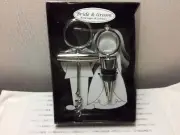 BOTTLE STOPPER AND CORKSCREW New in Window Box BRIDE and GROOM Set of 2 pieces
