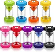 Yunsailing 9 Packs Colorful Sand Timer Hourglass Set 1/2/3/5/10/15/20/30/60 Minutes Visual Sand Clock Timer for Kids Plastic Sand Glass for Classroom Home Office Kitchen Game Use Teeth Brushing