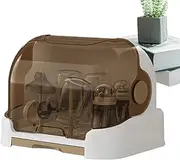 Bottle Drying Rack Baby with Toddler Bottles Storage Box, Dustproof Removable Drip Tray