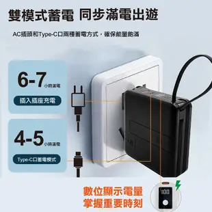 Wephone 數顯自帶線行動電源+充電頭+15W磁吸無線充電(QC/PD快充)櫻花粉