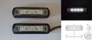 2 x Front White LED Marker Lights for Roll/Bull Bar SUV Off Road Car 4x4 Vans