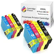 Cartridge Planet 8 Pack (2BK,2C,2M,2Y) Compatible Ink for Epson 200XL for Epson Expression Home XP-100 XP-200 XP-300 XP-310 XP-314 XP-400 XP-410 Workforce WF-2510 WF-2520 WF-2530 WF-2540