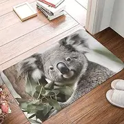 Koala Door Mat Welcome Mats Outdoor Indoor Non-Slip Doormat for Entryway Floor Mat Washable Entry Rug Absorbent Area Rug for Bathroom Flannel Bath Mat 16 x 24 Inch