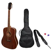 Martinez '41 Series' Dreadnought Acoustic Guitar Pack with Built-in Tuner (Rosewood)
