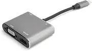 XUMIUZIY USB Adapter, Type-C to HD Multimedia Interface 4K X 2K Resolution 1080P USB Adapter Drive Plug and Play 4 in 1 Converter