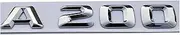 SCPCKZETZN ABS 3D Chrome Car Letters Rear Trunk Emblem Badge Logo Stickers Fit for Mercedes Benz A180 A200 A260 W176 W177 Letters Accessories(A 200)