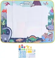 Magic Luminous Water Doodle Mat, Mat Multicolored No Mess Drawing Painting Pad Early Educational Toy Baby Crawling Parent Child Interaction Writing Colorful for Children (Dinosaur Style)
