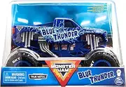 Monster Jam Official Blue Thunder Monster Truck, Collector Die-Cast Vehicle, 1:24 Scale
