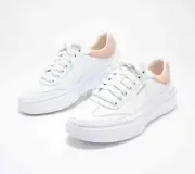 Skechers Cordova Classic Lace-Up Sneakers-Best Behavior-White/Pink-9M-A602296