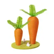 Cat Scratching Board Carrot Shape Cat Scratcher Post Bed for Entertainment